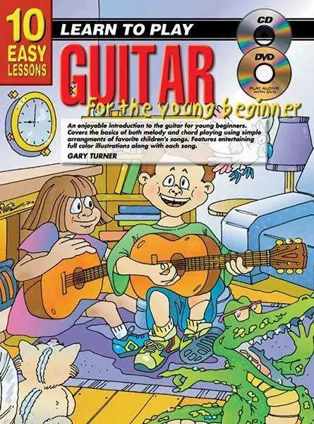 10 Easy Lessons Learn To Play Guitar For The Young Beginner Book/CD/DVD Book