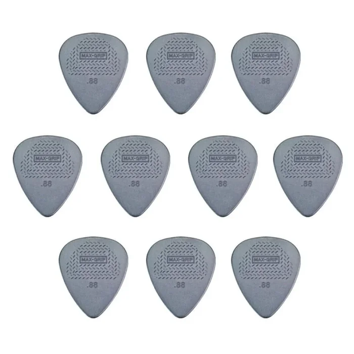 10 x Dunlop Max Grip Nylon 0.88mm Gauge Guitar Picks 449R Free Post