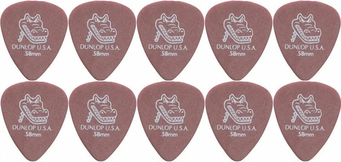 10 x Jim Dunlop Gator 0.58mm Maroon Guitar Picks / Plectrums NEW
