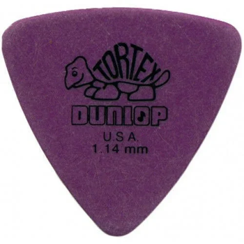 12 x Dunlop Tortex Triangle 1.14MM Gauge Guitar Picks 431R Plectrums