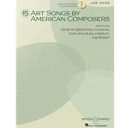 15 Art Songs by American Composers (Bk/CD) – Low Voice and Piano