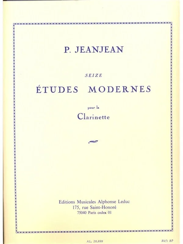 16 Modern Etudes For Clarinet (Softcover Book)