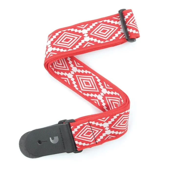 2 Inch Guitar Strap, Guatemalan – Red, by D’Addario
