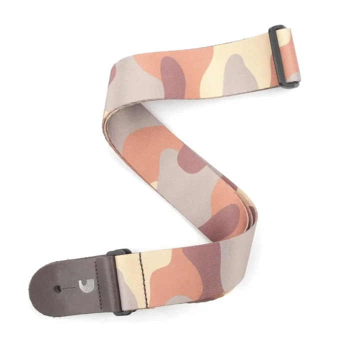 2 Inch Woven Guitar Strap, Camo – Brown, by D’Addario