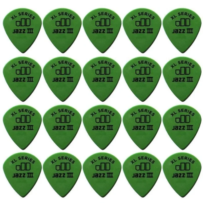 20 x Jim Dunlop Tortex Jazz 3 XL Green .88mm Guitar Picks III Free Post