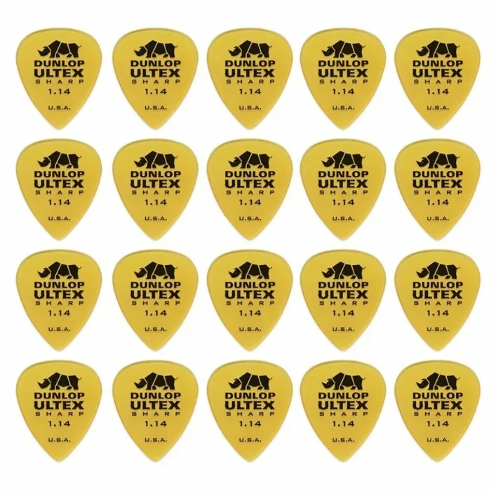 20 x Jim Dunlop Ultex Sharp 1.14MM Gauge Guitar Picks 433R Plectrums, Pack