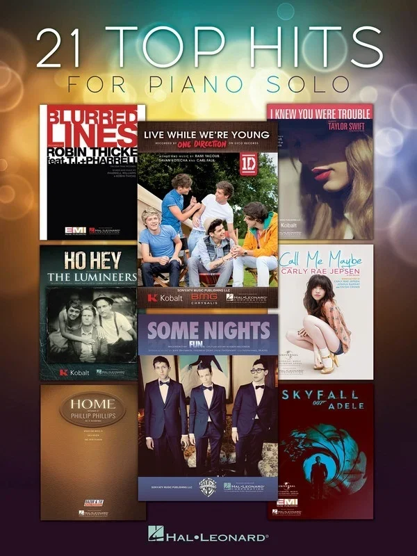 21 Top Hits For Piano Solo (Softcover Book)