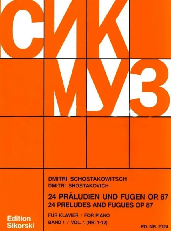 24 Preludes And Fugues Op 87 1-12 Piano Book