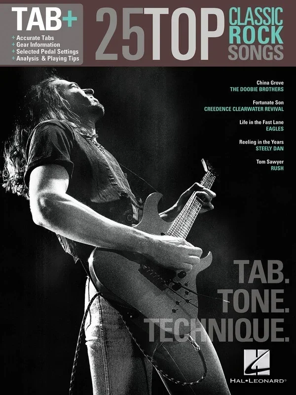 25 Top Classic Rock Songs Guitar TAB Plus (Softcover Book)