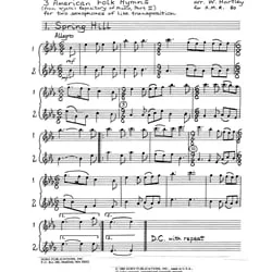 3 American Folk Hymns – Saxophone Duet