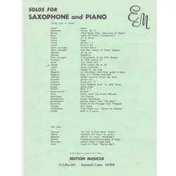 3 Dances and an Air – Alto Saxophone and Piano