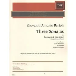 3 Sonatas – Bassoon and Piano
