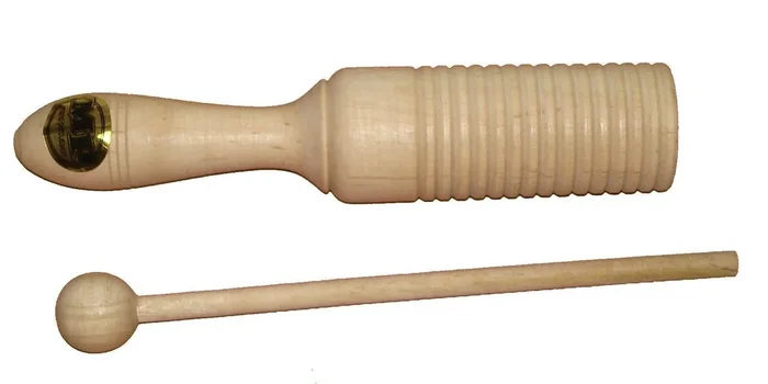 30 x MANO PERCUSSION – Wooden Guiro / Tone Block Satin Finish Beater Included