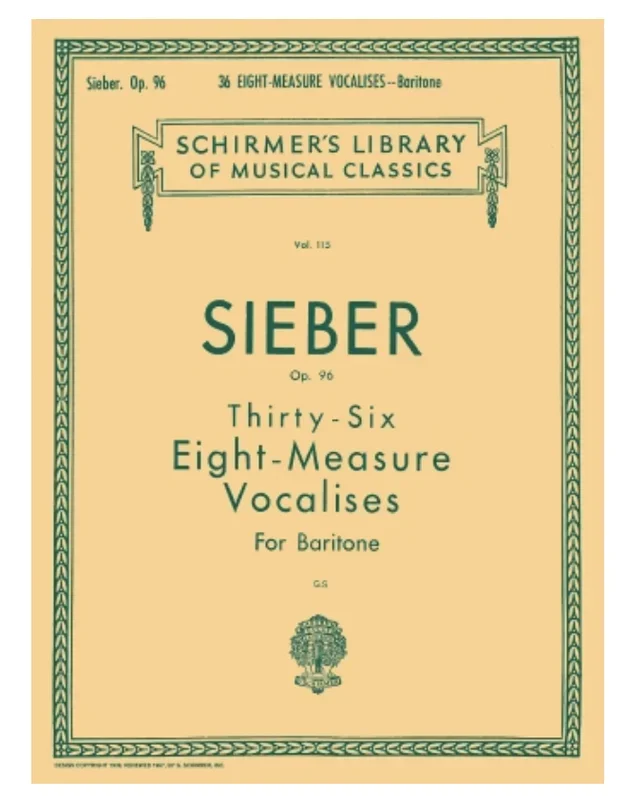 36 Eight-Measure Vocalises for Baritone