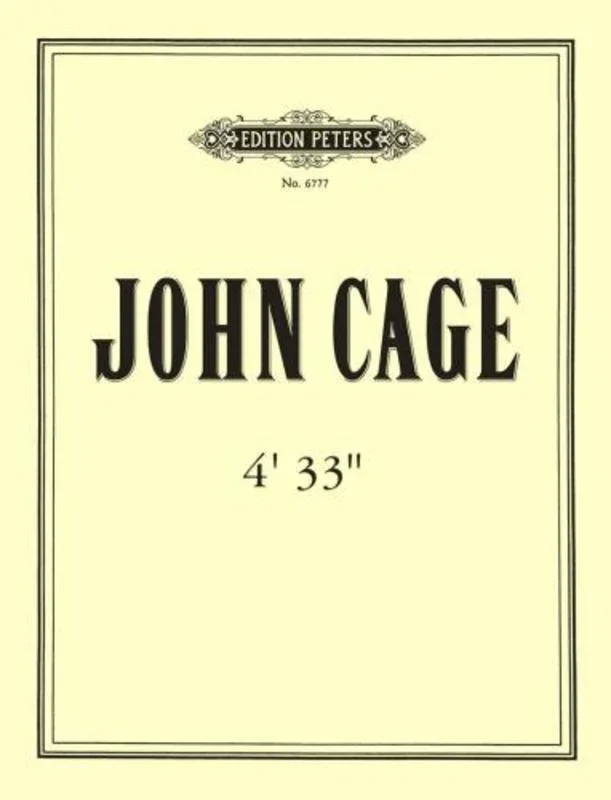 4 33 (1952) Tacet Any Instrument (Music Score/Parts) Book