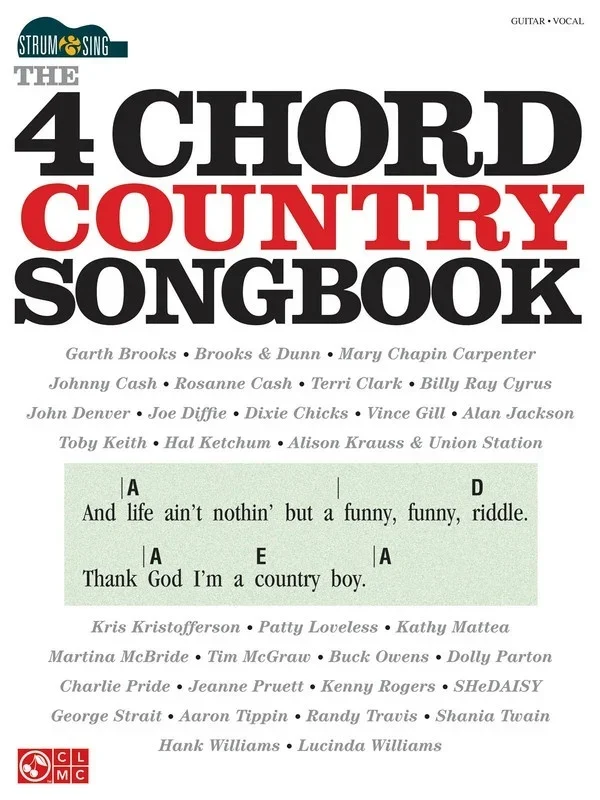4 Chord Country Songbook Strum and Sing (Softcover Book)