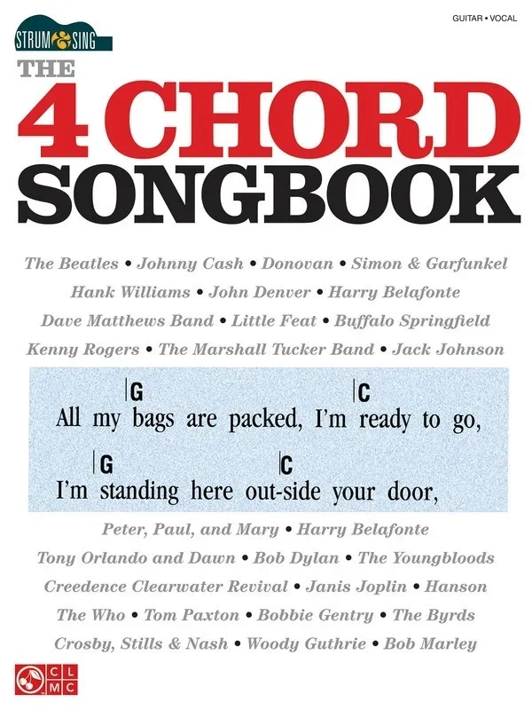 4 Chord Songbook Strum and Sing Guitar Chords Lyrics (Softcover Book)