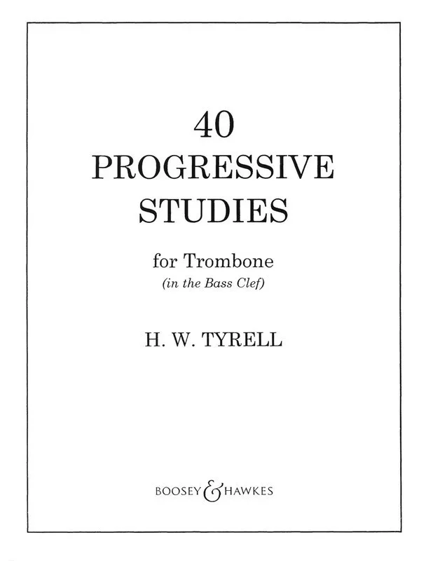 40 Progressive Studes Trombone Book