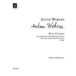 5 Canons Op. 16 – Soprano, Clarinet in A, and Bass Clarinet