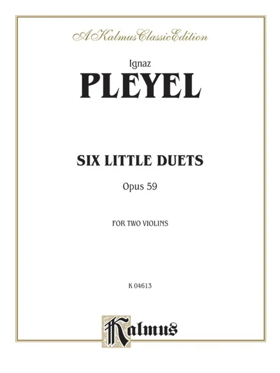6 Little Duets Op 59 For 2Violin