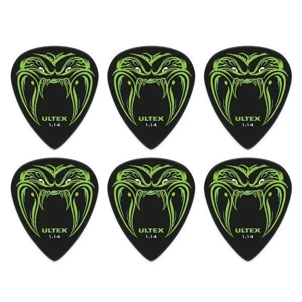 6 x Dunlop JAMES HETFIELD Black Fang 1.14mm Ultex Guitar Picks Metallica