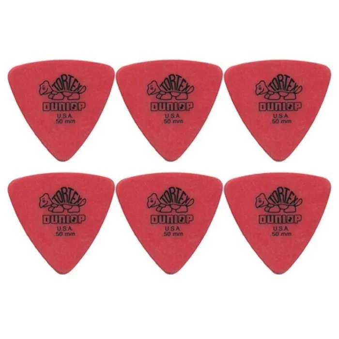 6 x Jim Dunlop Tortex Triangle .50MM Gauge Guitar Picks 431R Plectrums
