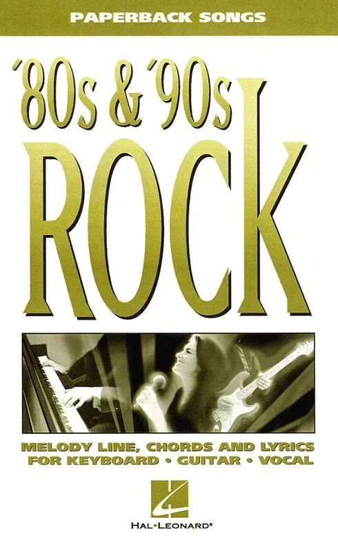 80s and 90s Rock Paperback Songs (Softcover Book)