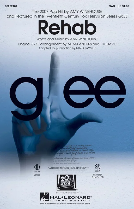 ‘Rehab’ From Glee SATB (Octavo)