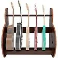 A&S Crafted Products Session Deluxe Multiple Guitar Stand Walnut Finish Short Size (5-7 Cases)