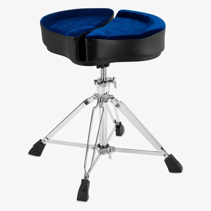 Ahead 18″ Spinal G Saddle Throne w/Blue Cloth Top/Black Sides (4 Leg Base)