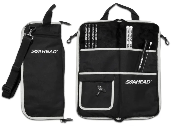 Ahead Deluxe Stick Case (Black With Gray Trim Plush Interior)