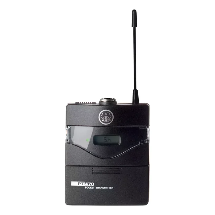 AKG PT470 Wireless Body Pack Transmitter – Analog, Rugged Design, Up to 14 Hours Battery Life, Pilot Tone Transmission, Rechargeable NiMH Compatible