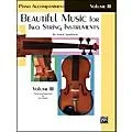 Alfred Beautiful Music for Two String Instruments Book III Piano Acc. Standard