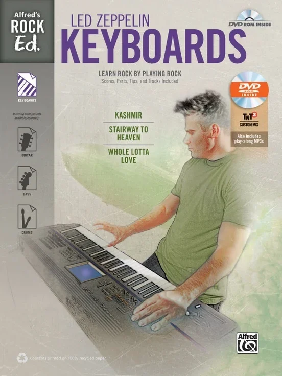 Alfred Rock Ed Led Zeppelin Keyboard Book/DVDrom