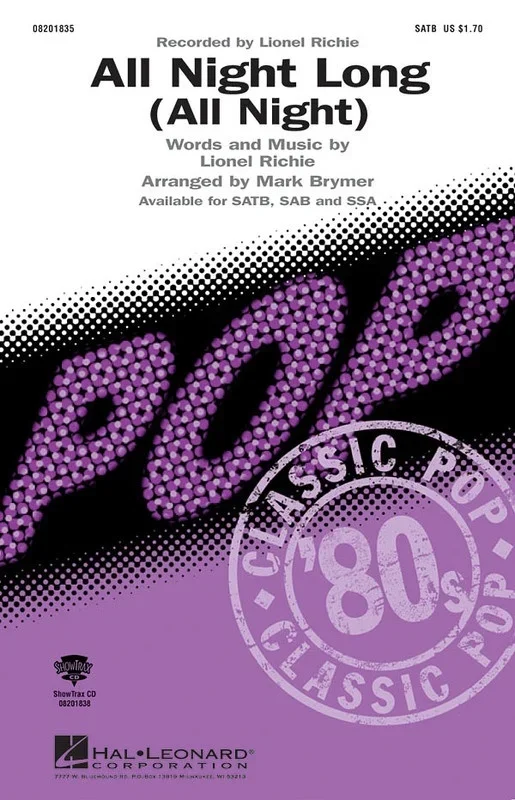All Night Long SATB (Octavo)