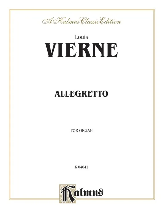 Allegetto For Organ