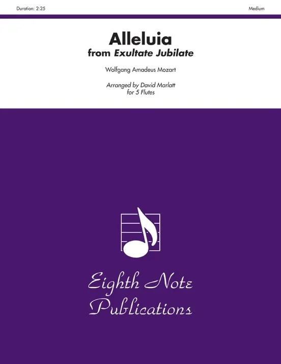 Alleluia From Exultate Jubilate 5 Flutes
