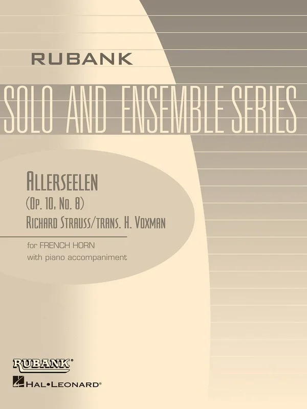Allerseelen Op 10 No 8 French Horn Piano Arr Voxman (Softcover Book)