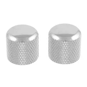 Allparts MK-3300-010 Push-on Metal Dome Knobs – Chrome (Pair)