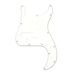 Allparts PG-0750-035 13-Hole Pickguard for Precision Bass – White 3-Ply
