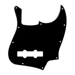 Allparts PG-0755-033 10-Hole Pickguard for Jazz Bass – Black 3-Ply
