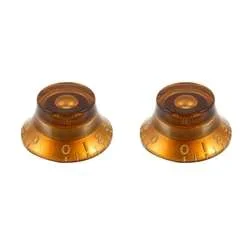 Allparts PK-0140-022 Vintage Style Bell Knobs – Amber (Pair)