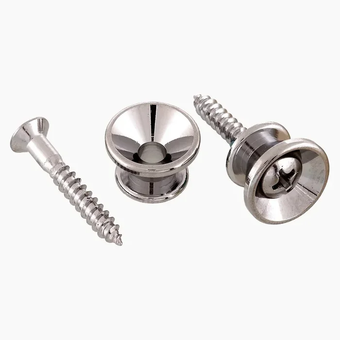 Allparts Standard Strap Buttons – Nickel