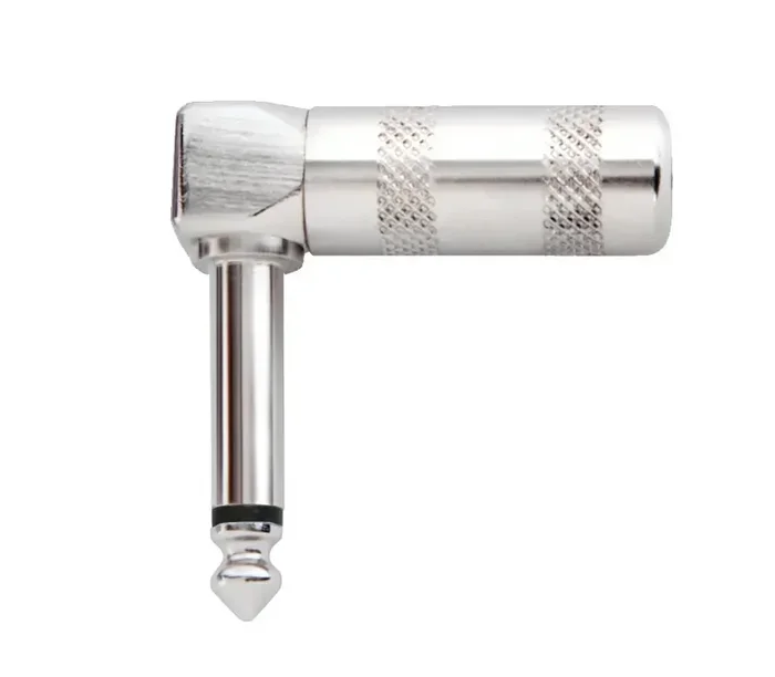 AMS 6.3MM JACK PLUG MONO NICKEL RIGHT ANGLE