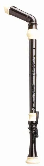 AMS A1501B Bass Recorder F 3 Piece Angled Plastic Dark Brown