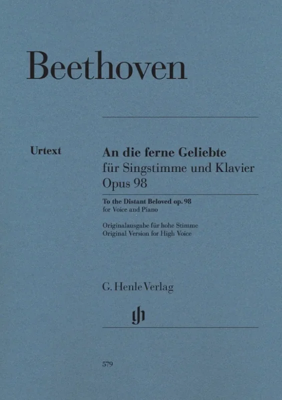 An Die Ferne Geliebte Op 98 High Urtext (Softcover Book)