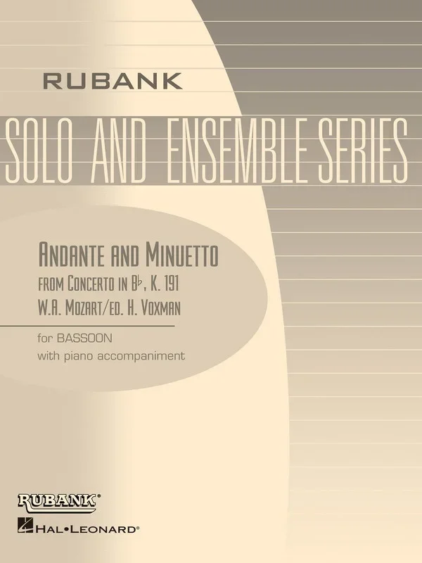 Andante And Menuetto Bassoon Piano Arr Voxman (Softcover Book)