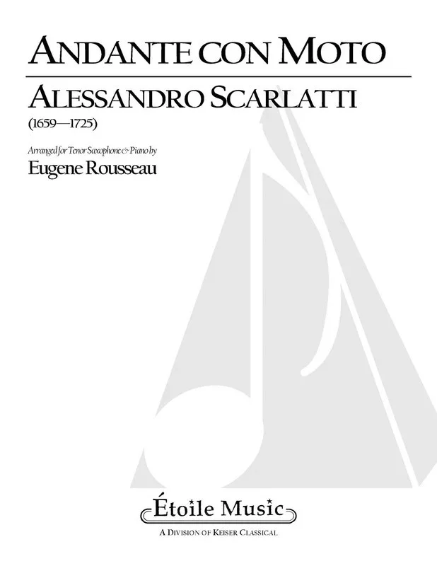 Andante Con Moto Tenor Saxophone Piano Arr Rousseau (Softcover Book)