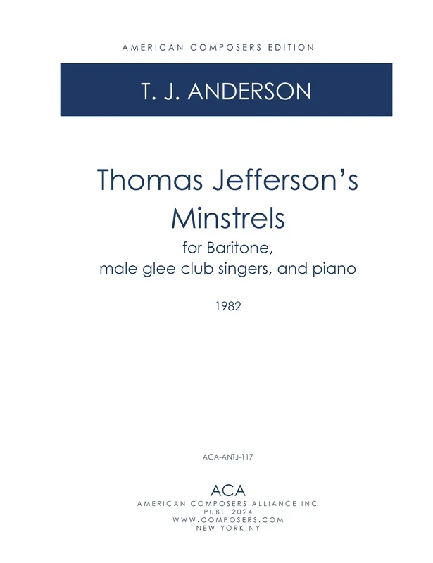 Anderson: Thomas Jefferson’s Minstrels