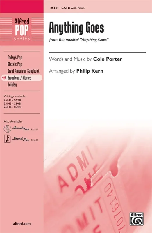 Anything Goes SATB/Piano Arr Kern